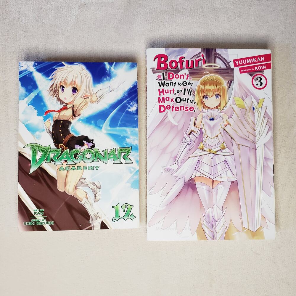 💥2/$30💥NWOT-Bofuri: I Don't Want.. & Dragonar Academy Graphic Novel Bundle